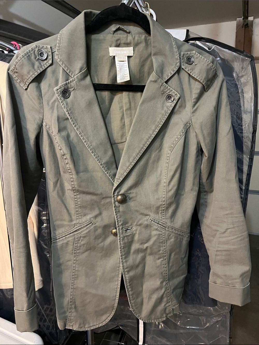 Vintage Diesel Olive Green Utility Jacket